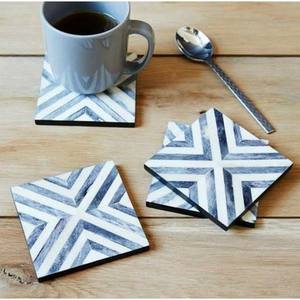 Posavasos decorativo para taza de té de resina, diseño único, posavasos de té con incrustaciones de hueso de alta calidad, posavasos de Venta caliente para el hogar, todos los tamaños personalizados - Product Image 2