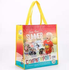 Grand fourre-tout d'épicerie personnalisé recyclable réutilisable pliable extra grand sac fourre-tout tissé de haute qualité à impression personnalisée - Product Image 4