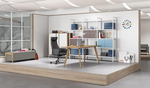 Juego de escritorio de oficina ejecutivo de madera moderno en forma de L con diseño ergonómico y construcción duradera para oficina - Product Image 4