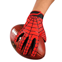Gants de football américain imprimés araignée rouge Performance confortable Gants de sport de l'équipe jeunesse