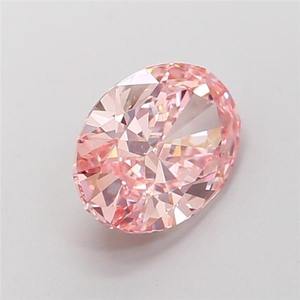 เพชรทรงรีขนาด 2.05 กะรัต ผลิตในห้องปฏิบัติการ สีชมพูสดใส ระดับความสะอาด VVS1 เครื่องประดับที่สร้างขึ้นในห้องปฏิบัติการ - Product Image 3