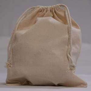 Bolsa con cordón de algodón orgánico 100%, logotipo personalizado, suave, duradera, pequeña bolsa plegable con cremallera para zapatos y lona para lavar ropa - Product Image 5