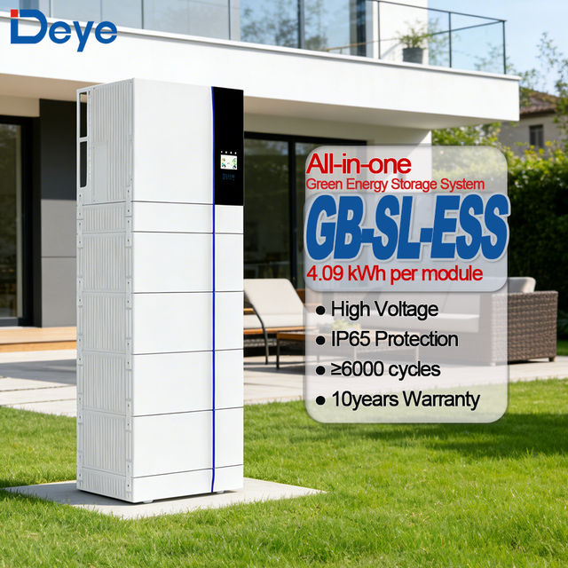Deye GB-SL-ESS Residential High Voltage All-In-One Energy Storagy System LiFePO4 Green ESS 40Ah 4.09kWh Battery+Inverter