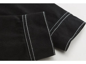 เสื้อแจ็กเก็ตยีนส์สำหรับผู้ชาย, เสื้อโค้ทลำลองเสื้อแจ็กเก็ตยีนส์คอตตอนสวมใส่ทุกวันสำหรับทุกเพศแฟชั่นน้ำหนักเบาทันสมัย - Product Image 4