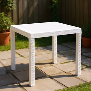 DALLAS 80x80x74cm Polypropylene Outdoor <b>Table</b> Fixed White Model 9096 by Bica for DALLAS - Product Image 3