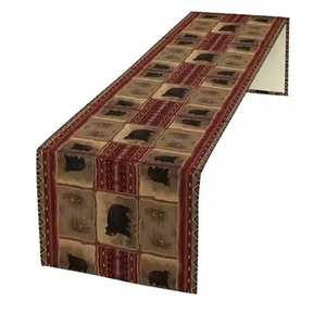 Chemin de Table Brodé 100% Coton Biologique Impression Personnalisée Design Moderne Fabricant Indien - Product Image 5