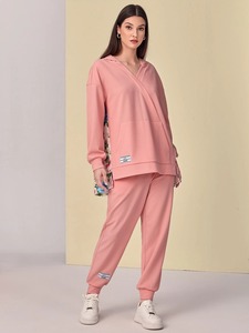 Ensemble de survêtement personnalisé pour femme, deux pièces, sweat-shirt et pantalon de jogging avec logo personnalisé, vêtements de sport tendance - Product Image 6