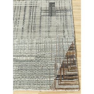 พรมไหมไผ่ผสมขนสัตว์ถักมือลายเรขาคณิต รุ่น Kavi Ivory-Srb(730) สำหรับใช้ในบ้าน - Product Image 4