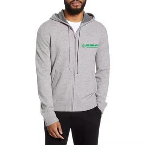 Sweat-shirt à capuche décontracté pour homme, vêtements de sport tendance, sweats à capuche personnalisés avec fermeture éclair pour homme, 100% coton, effet délavé au soleil - Product Image 2