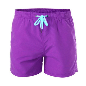Nouvelle mode de short de sport de couleur unie pour hommes en toile décontractée de taille moyenne à vendre - Product Image 3