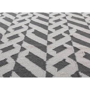 Alhambra Geometric Wool <b>Rugs</b> 9x12 Rectangle Hallway Living Room Carpet Grey & <b>Black</b> Flat Weaves ADWL-13283 - Product Image 3