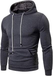 Sudadera con capucha de invierno para hombre Impresión digital con cuentas 100% Algodón Fleece Sudadera con capucha de manga larga - Product Image 5