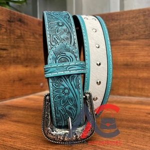 Fabricante de alta calidad al por mayor, cinturón de cuero de vaca mecanizado a mano para hombres y mujeres, cinturón de cuero de vaca genuino con hebilla - Product Image 1