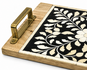 Fromm Inde Artisanat de qualité Mother Pearl Star Bone Inlay Ustensiles de cuisine Plateaux de service pour hôtels et restaurants - Product Image 5