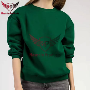 Sweat-shirt vert à manches longues personnalisable pour femmes, respirant et court pour les sports d'hiver - Product Image 2
