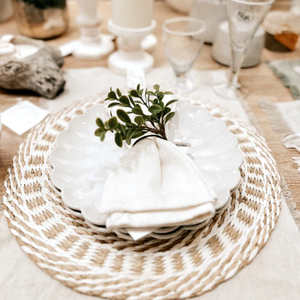 RaffiaธรรมชาติPlacematงานแต่งงานทอPlacemat Bohoตกแต่งโต๊ะรอบSeagrass Placemats - Product Image 5