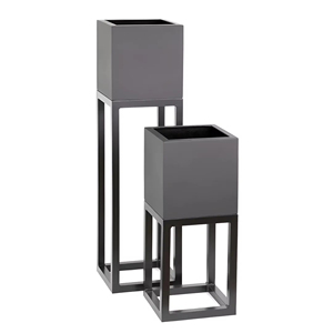 Meilleur ensemble de jardinière en fer intérieur/extérieur de haute qualité Simple nouveau dernier design noir pour jardin chambre pour fleurs artificielles - Product Image 1