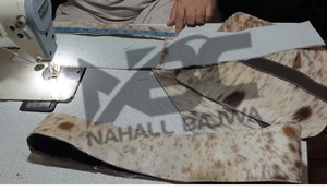 Sac en cuir de vachette Sac en cuir de vachette rouge blanc et cuir de vache véritable, duffle en poils de vache, sac de voyage en cuir de vachette. - Product Image 5