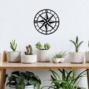 Grand Globe Fantaisie Galvanisé Art Mural Unique Boussole Nautique Pointeur Boîtier Métallique en Aluminium pour Sports de Plein Air Escalade Camping - Product Image 6