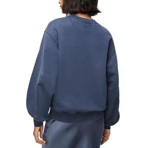 Taux d'usine respirant dernière personnalisé col rond polaire coton pull surdimensionné col rond Vintage femmes sweat 2025 - Product Image 2