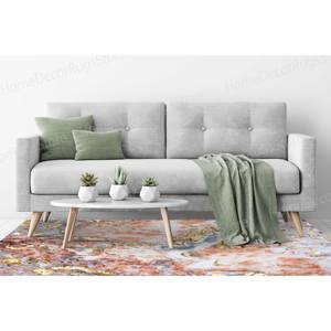 Shimmery Printed <b>Rug</b> with Soft Tones and Luxury Marble Design,With Pile Soft <b>Rug</b> - Product Image 2