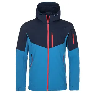 Casual Soft Shell Hoodie Jagen Heren Jack Waterdichte Windbreker Rits Up Logo Zachte Fleece Jas Met Capuchon Voor Heren