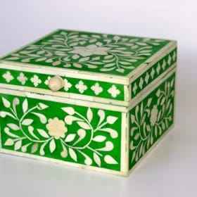 กล่องฝังกระดูกงานฝีมือสุดหรูออกแบบเองทำด้วยมือในอินเดียเหมาะสำหรับแหวนสร้อยคอกำไลและอุปกรณ์เสริม - Product Image 6