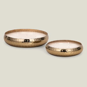 Decorative Gold Metal Handmade Hammered Candle for Home Christmas Weddings and Events Decorations - Product Image 2