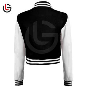 Veste Letterman courte confortable en matériau durable Nouveau design Veste Letterman courte pour femmes - Product Image 3