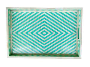 Venta al por mayor de bandejas decorativas con incrustaciones de hueso para servir para restaurante, hogar, Hotel, bandeja decorativa más popular en bandeja de servir para Cocina - Product Image 2
