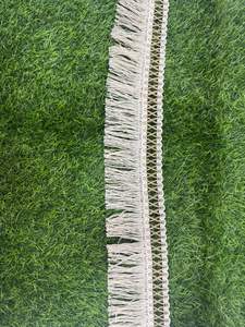 Adorno de encaje de ganchillo de algodón con flecos decorativos Hilo de mezcla de algodón de poliéster de encaje de ganchillo de 3 pulgadas con hilo Beige - Product Image 6