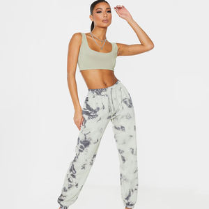 Custom Heavyweight Acid Wash Straight Joggers <b>Pant</b> High Mid Waist Street Wear Elastic Closure Hip Hop Casual Style for Winter - Product Image 1