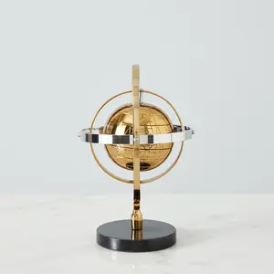 Astrolabium avec support en pierre noire BN 2088Z est une sphère armillaire avec un support en pierre noire Les sphères armillaires sont des modèles - Product Image 3