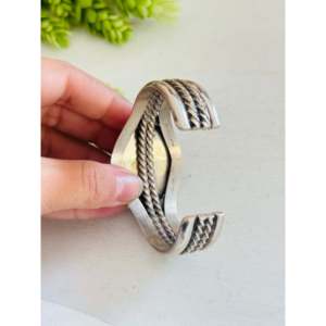 Vintage Navajo Fashion <b>Cuff</b> <b>Bracelet</b> New Lander Variscite & Sterling <b>Silver</b> Handmade & Unique - Product Image 5