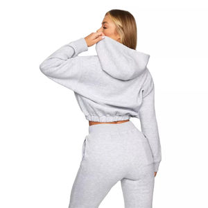 Nueva moda mujer Crop Top Sudadera con capucha estilo único OEM personalizable ropa de talla grande para ropa de invierno ropa al por mayor - Product Image 6