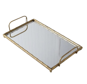 Kitchenware Silver Finished Metal Mirror <b>Decorative</b> Rounded Tray <b>Table</b> <b>Decor</b> Home Hotel Restaurant Bar <b>Christmas</b> - Product Image 6