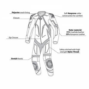 Trajes de Motociclismo de Cuero Impermeables de 8000 mm, Trajes de Motociclismo de Cuero con Forro de Malla Transpirable - Product Image 6