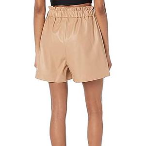 Pure <b>Leather</b> 100% <b>Leather</b> Plain <b>Women</b> <b>Shorts</b> Jogger Gym Workout <b>Women</b> Mesh <b>Shorts</b> <b>Leather</b> OEM Custom Blank - Product Image 2