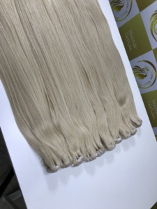 ผมตรงแบบธรรมชาติ 30 นิ้ว ผมเวียดนามสีบลอนด์แท้แบบเวอร์จิ้น  แบบต่อผมด้วยเส้นไหม เนื้อผมตรงเรียบลื่น - Product Image 3