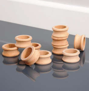 Servilletero de madera de Fresno antiguo personalizado cuadrado marrón oscuro vajilla de madera servilletero para el hogar - Product Image 5