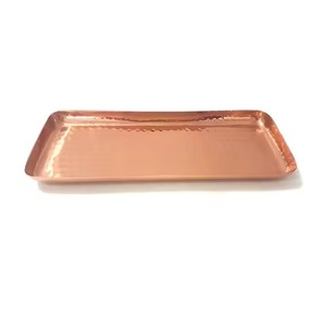<b>Top</b> Quality Product Copper Tray For Home Kitchen Table Ware Use Handmade Copper Tray Rectangle Shape - Product Image 6
