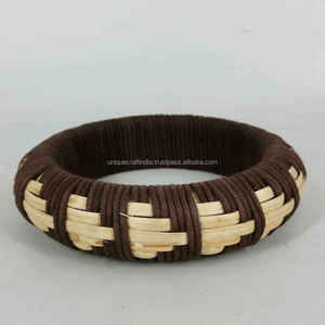 High Quality Handwoven <b>Boho</b> Rattan Bangles High Fashion Jewelry for Wholesale - Product Image 3