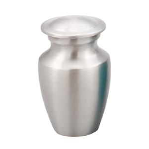 Brass <b>Keepsake</b> Cremation Urns With Engraving Band Pewter And Purple Black Color Finished Metal Funeral Urns For Human <b>Ashes</b> - Product Image 6