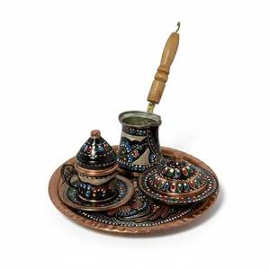 Traditional Vintage Copper Coffee <b>Cup</b> <b>Set</b> Moroccan for Tea Milk Drinkware Glass Ceramic Plastic Metal Classic for Kitchen Gift - Product Image 4