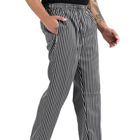 Pantalones de Chef Profesionales Unisex, con Cordón Ajustable, de Polialgodón, Colores Personalizados, Talla Personalizada, OEM, Uniformes para Servicio de Alimentos y Bares