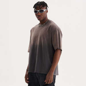 เสื้อยืด100% ผ้าฝ้ายโอเวอร์ไซส์สำหรับผู้ชายเสื้อยืดผ้าฝ้ายโอเวอร์ไซส์ผ้าคอตตอนโอเวอร์ไซส์ออกแบบโลโก้ได้ตามต้องการ - Product Image 3