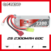 GAONENG GNB 2S 7.4V 2300mAh 60C 120C dengan T-PLUG Harga Grosir Baterai Lipo Soft Pack untuk Mobil RC 1/16 1/18 Crawler Truck Buggy