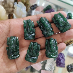 Sculpture de pierres précieuses Petite Statue Ganesha Idol Labradorite Améthyste Quartz Rose Ganesha Dieu Hindou Ganesh Figurine Beau Cristal - Product Image 4