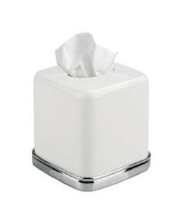 Conception élégante de boîte à mouchoirs en métal plaqué argent décoratif enduit de poudre blanche Boîte à mouchoirs personnalisée en métal au meilleur prix - Product Image 1