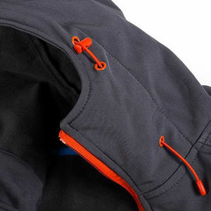 Men's Softshell Sportswear Jackets Hood Custom Embroidery Zipper Casual Waterproof Pockets <b>Mock</b> <b>Neck</b> Flexible Bottom for Winter - Product Image 6